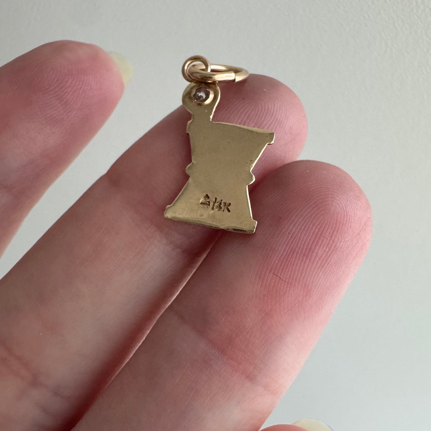 reimagined V I N T A G E // the medicine you need / 14k and diamond apothecary jar pendant