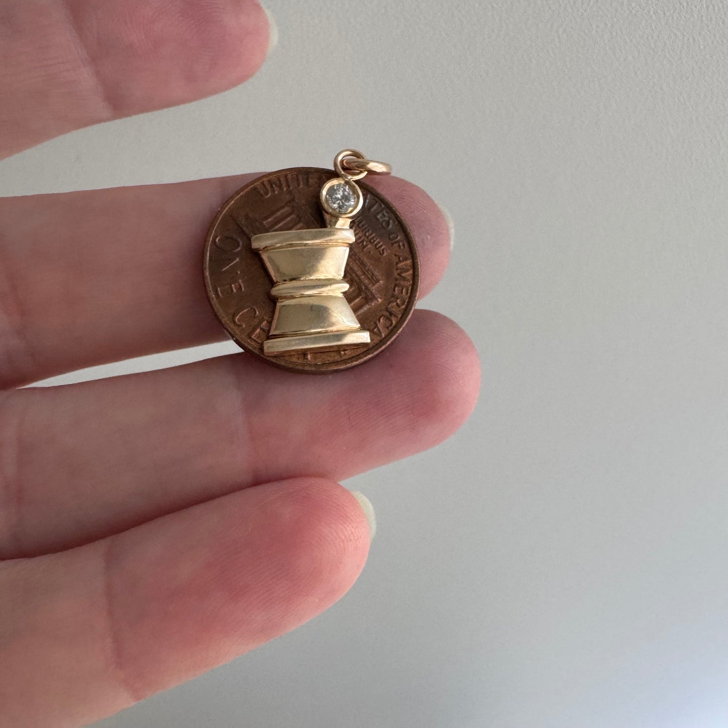 reimagined V I N T A G E // the medicine you need / 14k and diamond apothecary jar pendant