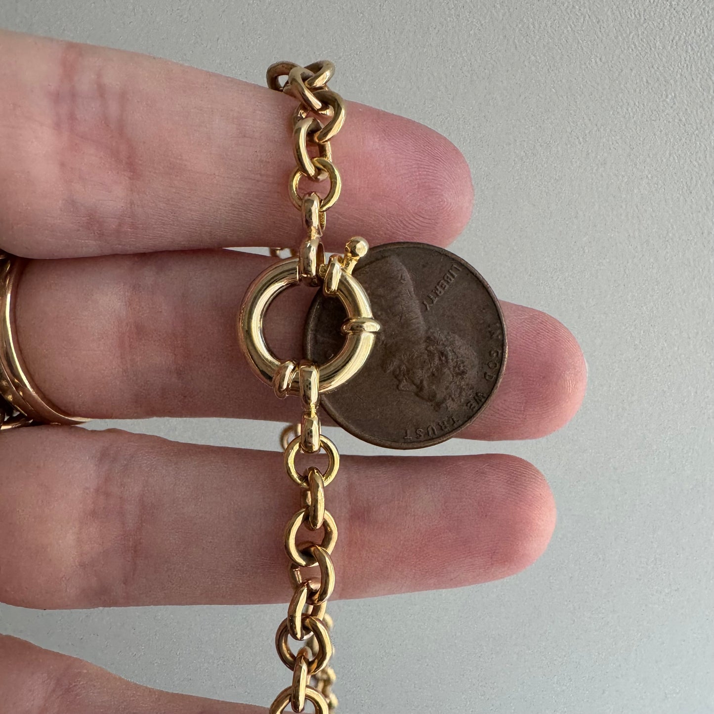 reimagined V I N T A G E // modern day watch chain / re-worked gold over sterling silver cable link chain / 18", 21.7g