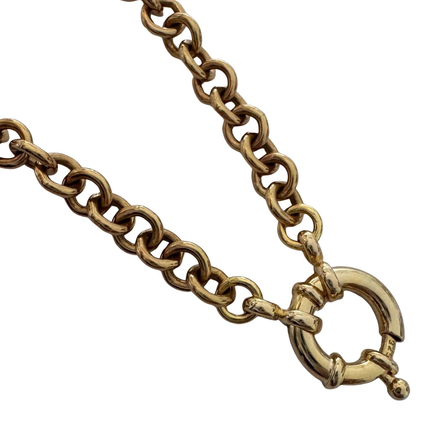 reimagined V I N T A G E // modern day watch chain / re-worked gold over sterling silver cable link chain / 18", 21.7g