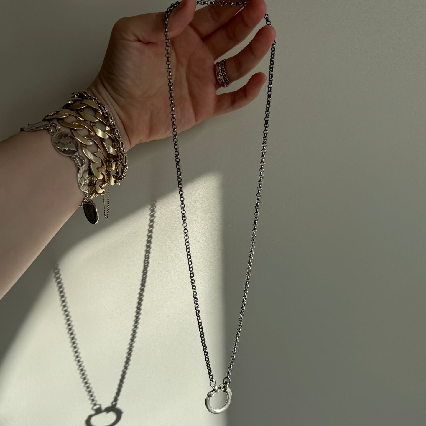 reimagined V I N T A G E // versatile rolo / sterling silver rolo chain with connector clasp / 23.5", 17g