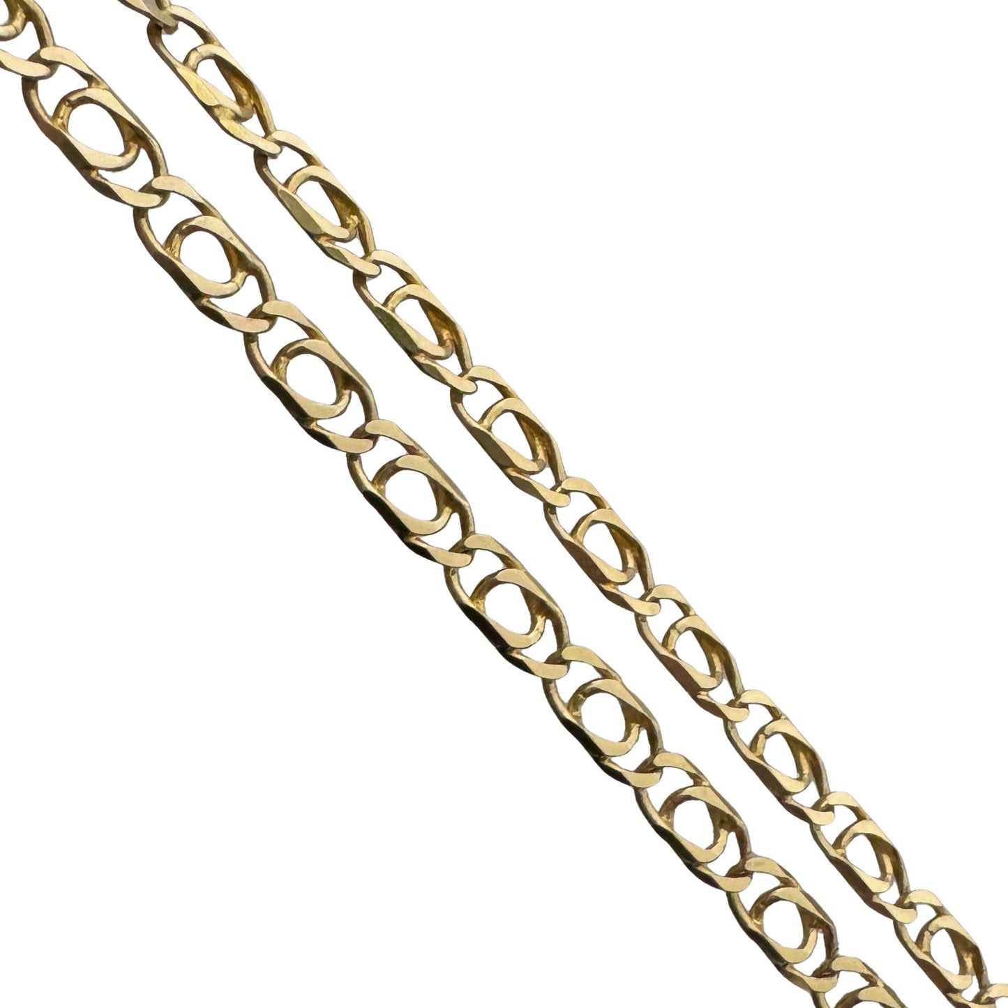 V I N T A G E // string of eyes / 14k yellow gold / just over 20.25", 13.1g