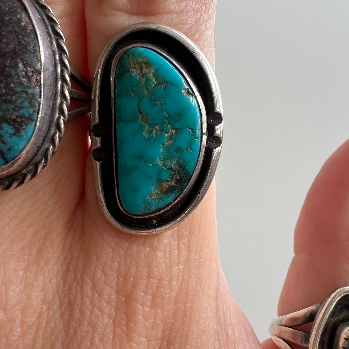 V I N T A G E // sterling silver rings by style and price / artist made turquoise rings / $88 each