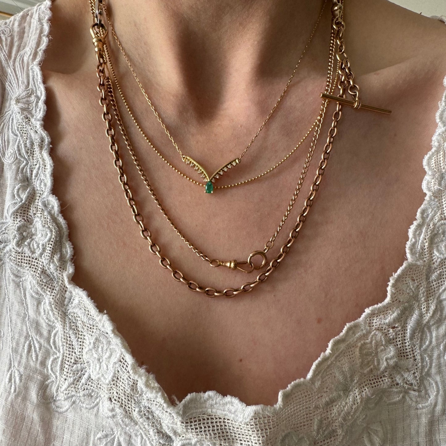 V I N T A G E // classic ball bead / 14k UnoAErre ball bead chain necklace / ~18"