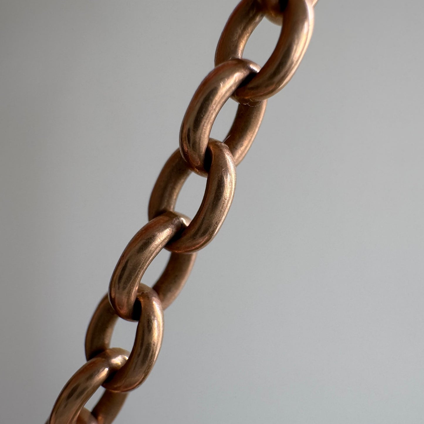 A N T I Q U E // rosy possibilities / 14k rose gold cable link watch chain / 12.25", 20g