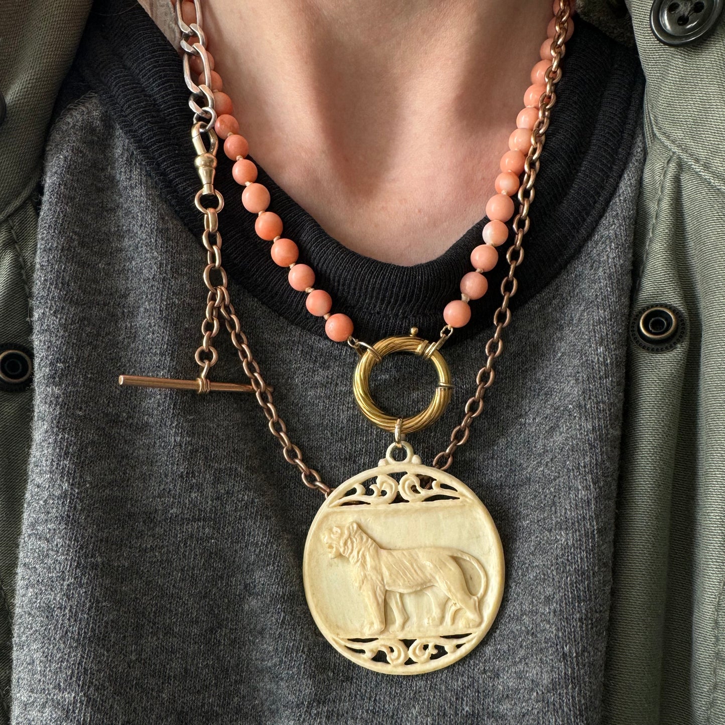 A N T I Q U E // rosy possibilities / 14k rose gold cable link watch chain / 12.25", 20g