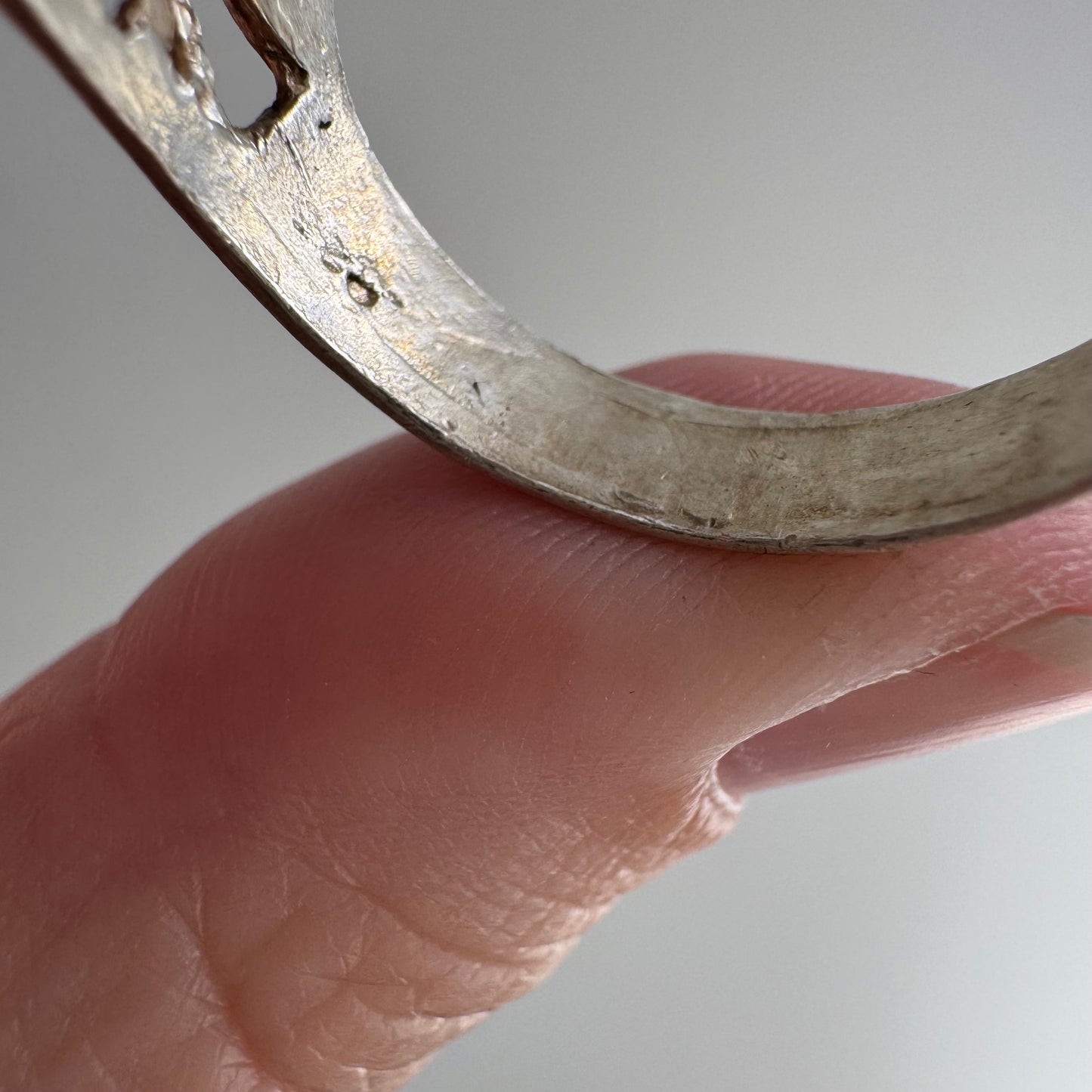 E S T A T E // $$$ / sterling silver dollar sign signet ring / size 11+