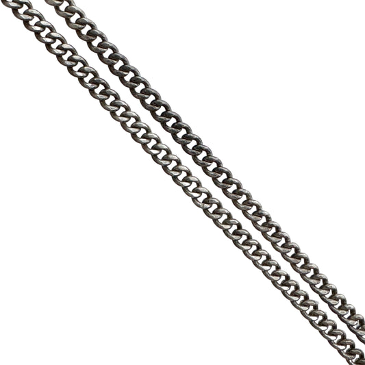 V I N T A G E // perfect curb / sterling silver curb chain necklace / 24.5", 13.5g