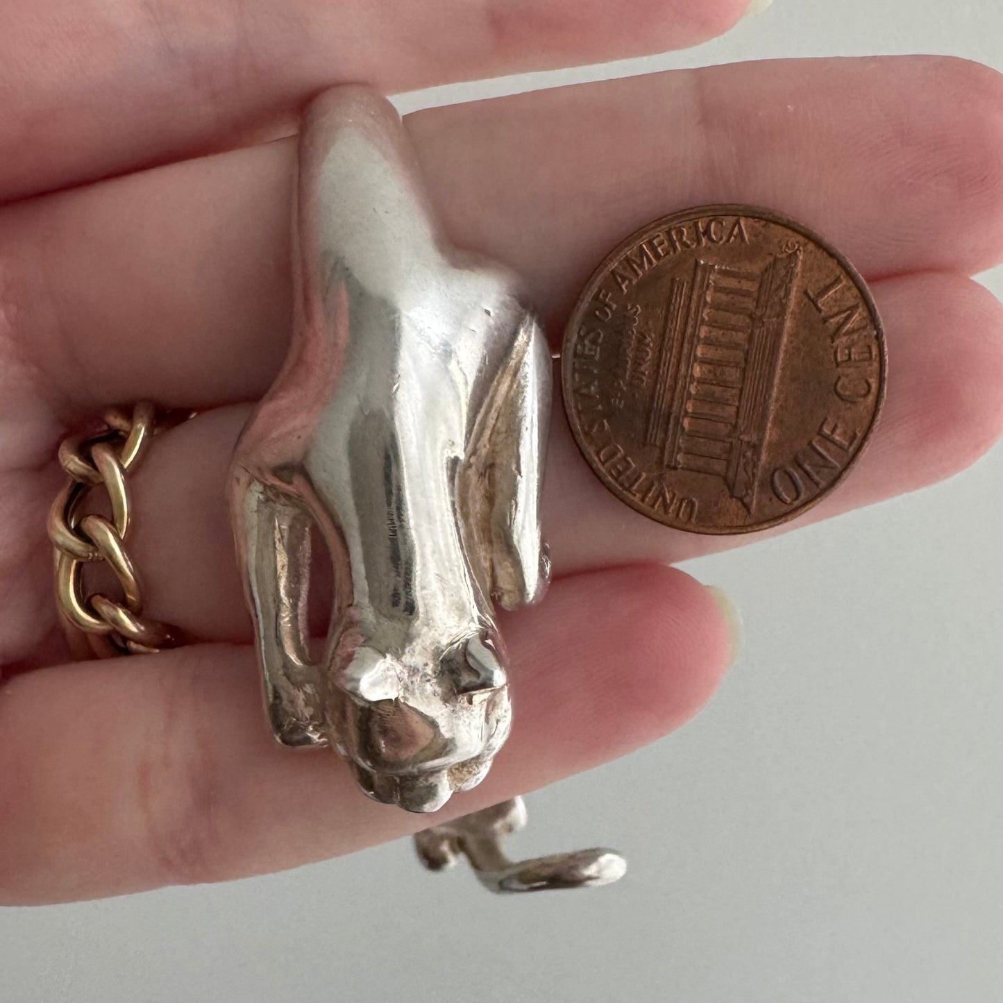 E S T A T E // humble strength / sterling silver big cat wrap cuff bracelet / 6+ inches