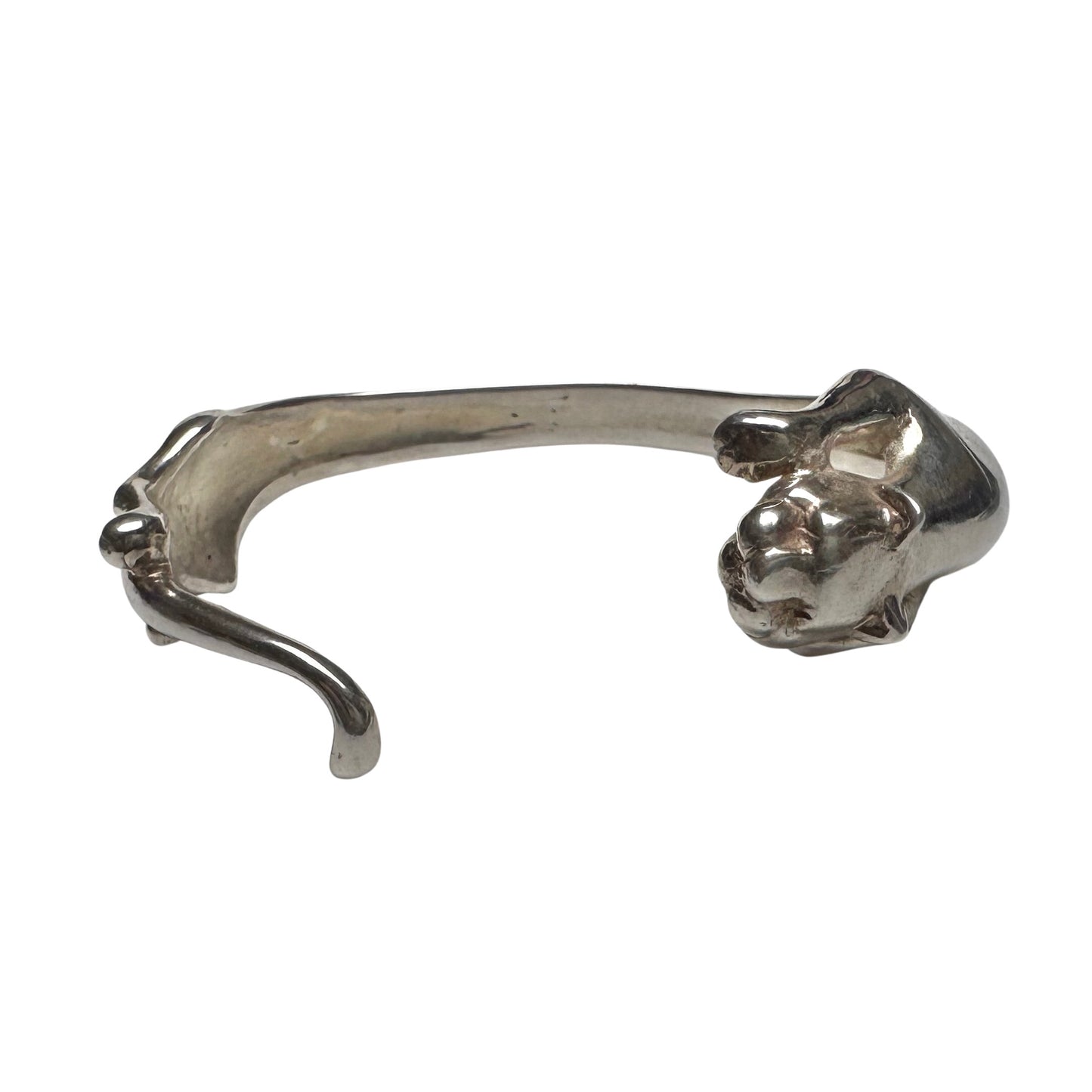 E S T A T E // humble strength / sterling silver big cat wrap cuff bracelet / 6+ inches