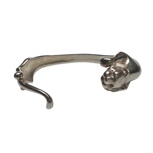 E S T A T E // humble strength / sterling silver big cat wrap cuff bracelet / 6+ inches