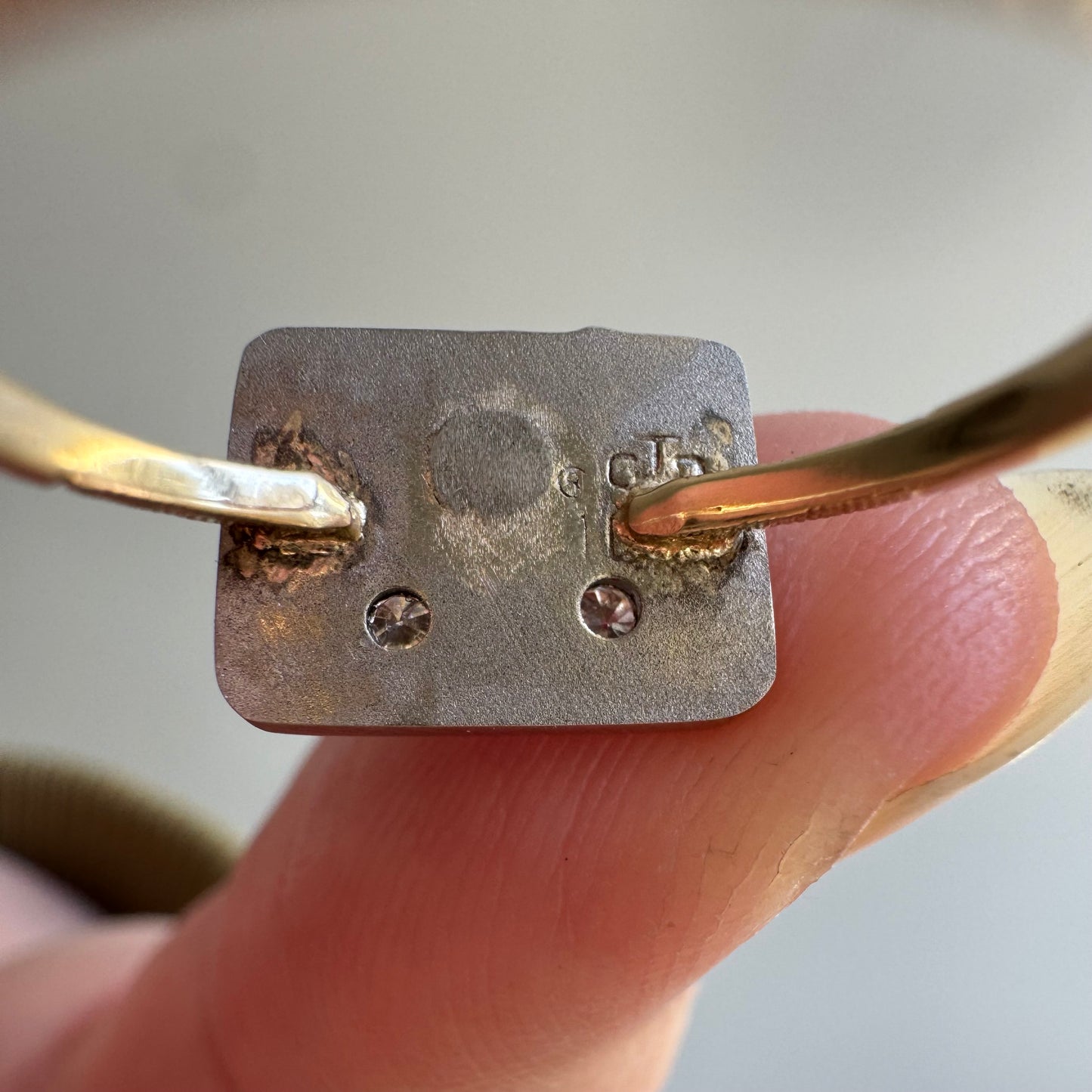 reimagined V I N T A G E // Lucky achievements / 10k and diamond Lucky supermaket pin conversion ring / size 5.75