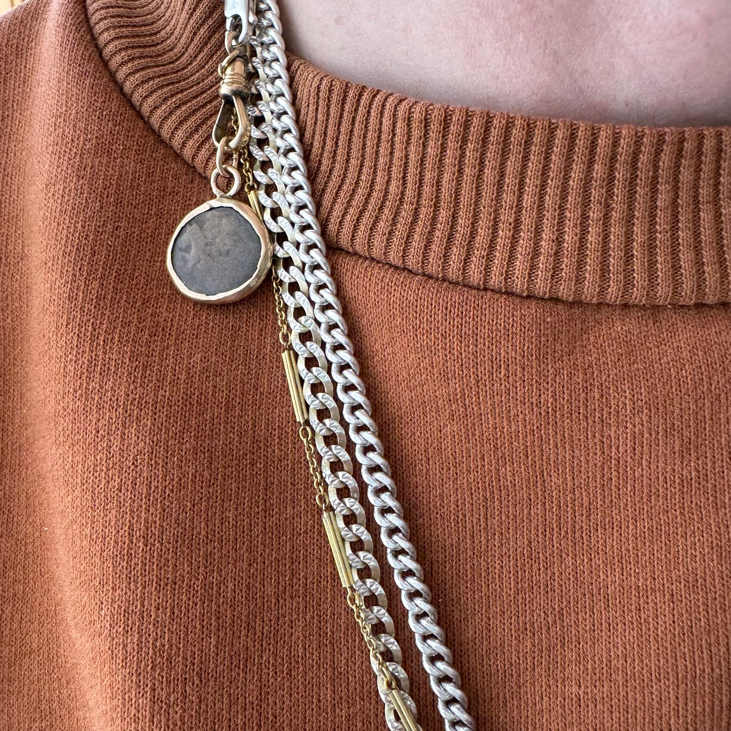 A N T I Q U E // horsing around / 10k framed Roman coin / a charm or pendant