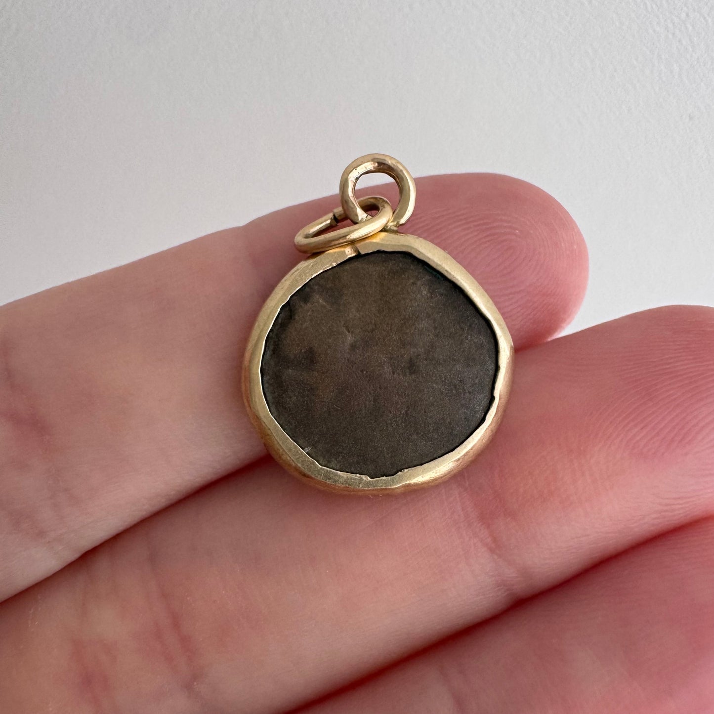 A N T I Q U E // horsing around / 10k framed Roman coin / a charm or pendant