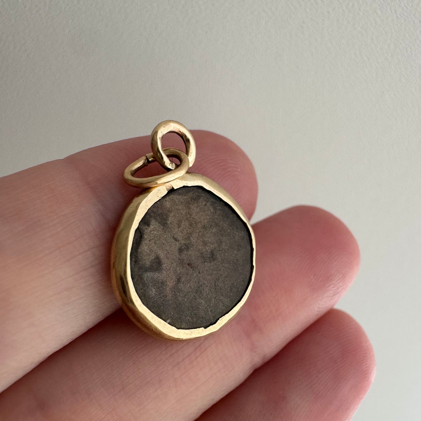 A N T I Q U E // horsing around / 10k framed Roman coin / a charm or pendant