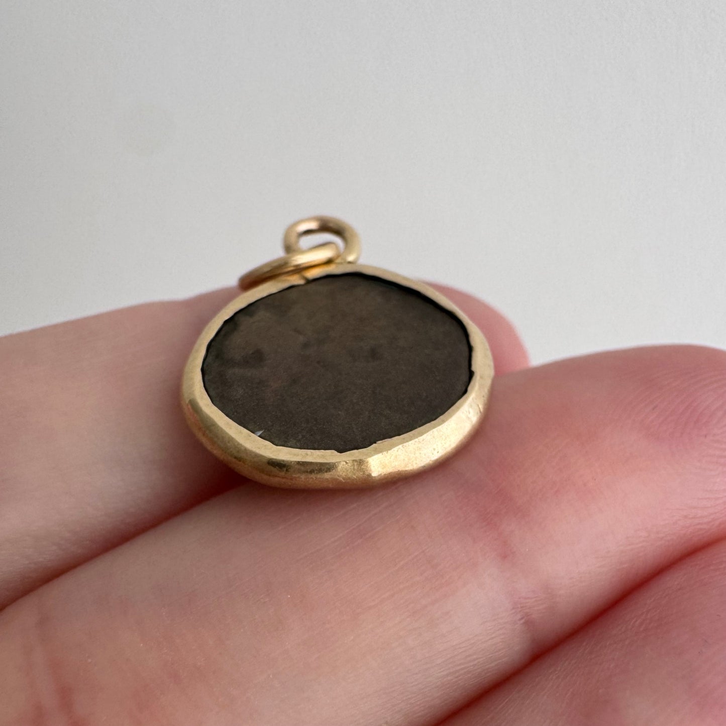 A N T I Q U E // horsing around / 10k framed Roman coin / a charm or pendant