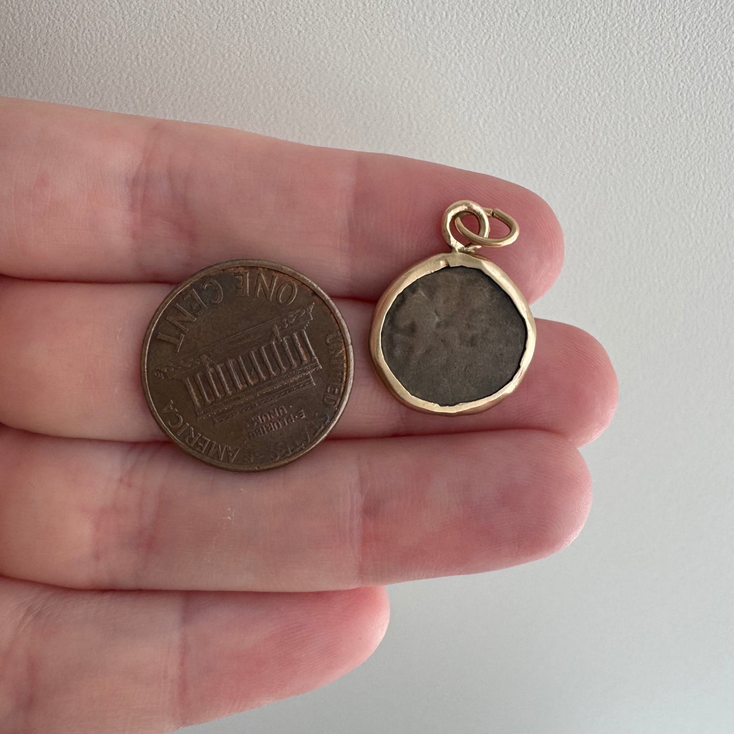 A N T I Q U E // horsing around / 10k framed Roman coin / a charm or pendant