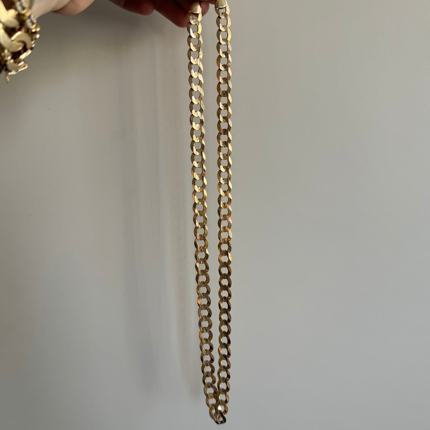 P R E - L O V E D // one and done chain collection / 14k flat wide curb chain / 22.25", 48g