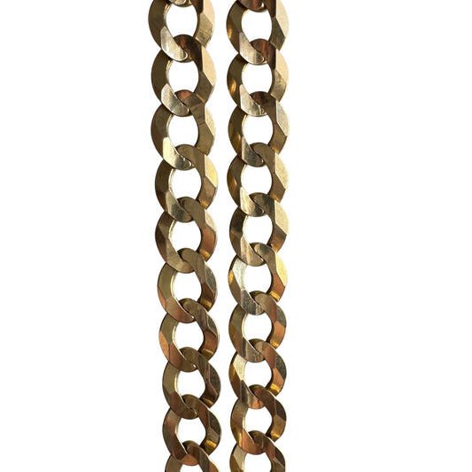 P R E - L O V E D // one and done chain collection / 14k flat wide curb chain / 22.25", 48g