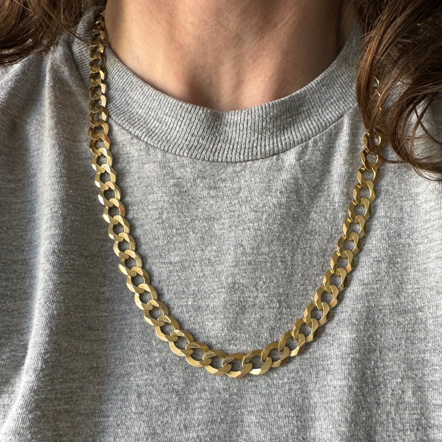 P R E - L O V E D // one and done chain collection / 14k flat wide curb chain / 22.25", 48g