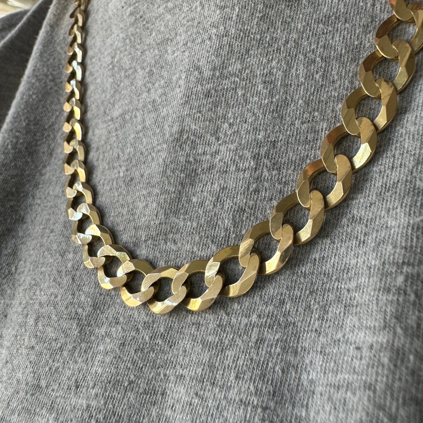 P R E - L O V E D // one and done chain collection / 14k flat wide curb chain / 22.25", 48g