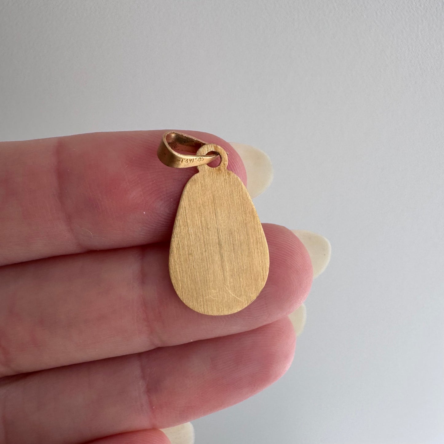 reimagined V I N T A G E // letting go / 14k gold almost-tear with newly engraved dandelion / a pendant