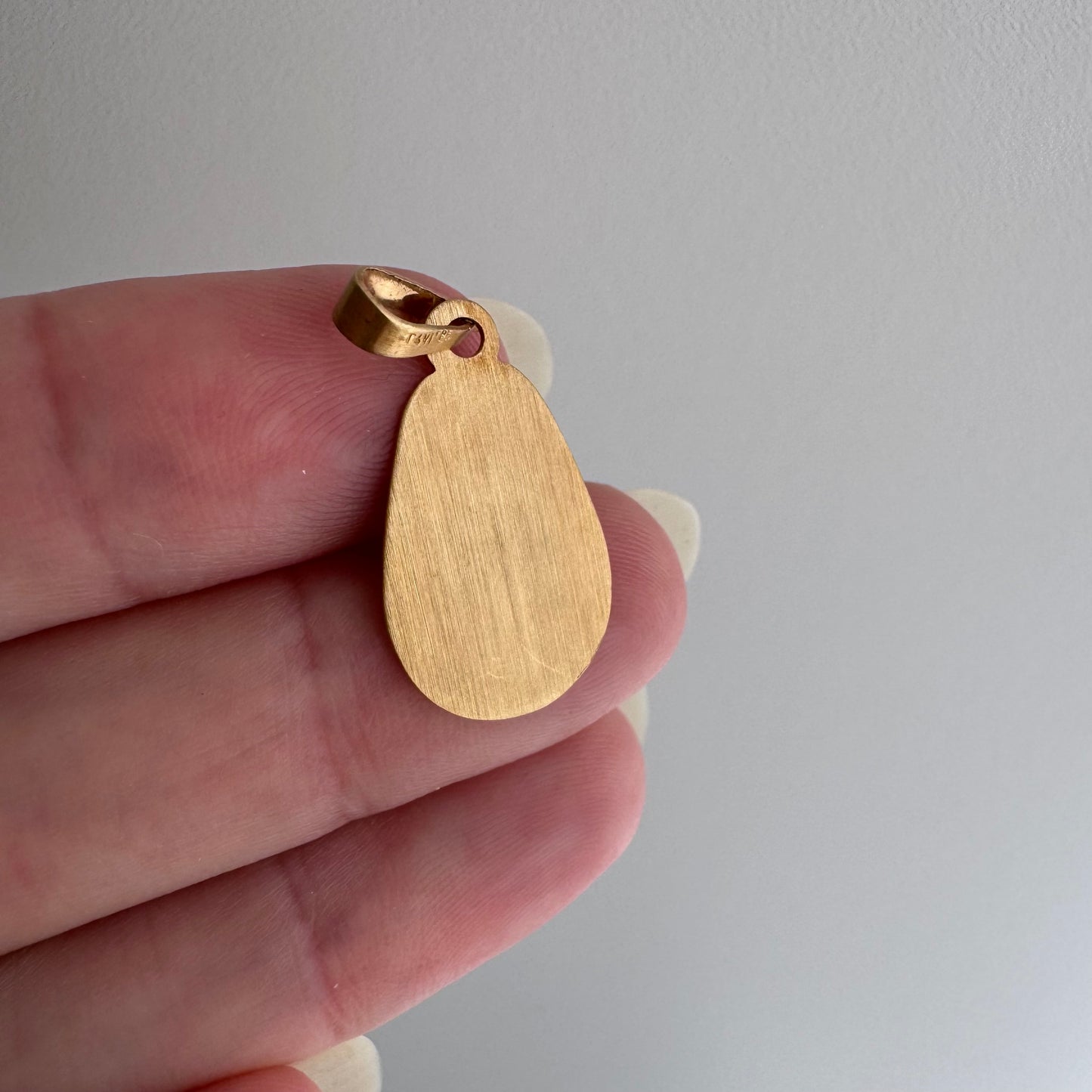 reimagined V I N T A G E // letting go / 14k gold almost-tear with newly engraved dandelion / a pendant