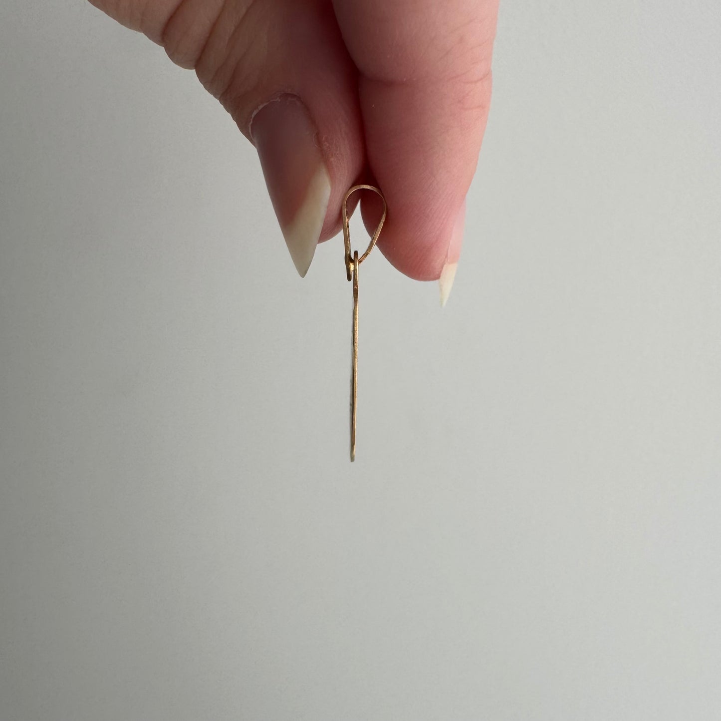 reimagined V I N T A G E // letting go / 14k gold almost-tear with newly engraved dandelion / a pendant