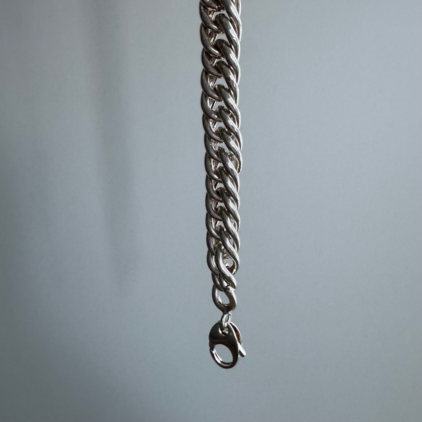 P R E - L O V E D // chunkiest curb / sterling silver wide curb chain necklace / 17.75", 80g