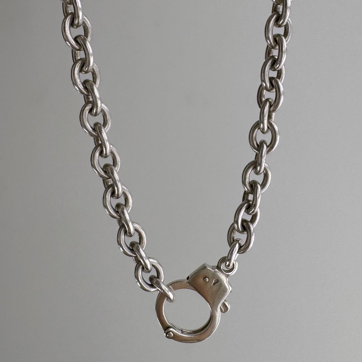 reimagined V I N T A G E // handcuff clasp / re-worked sterling silver cable chain / 19", 39.1g