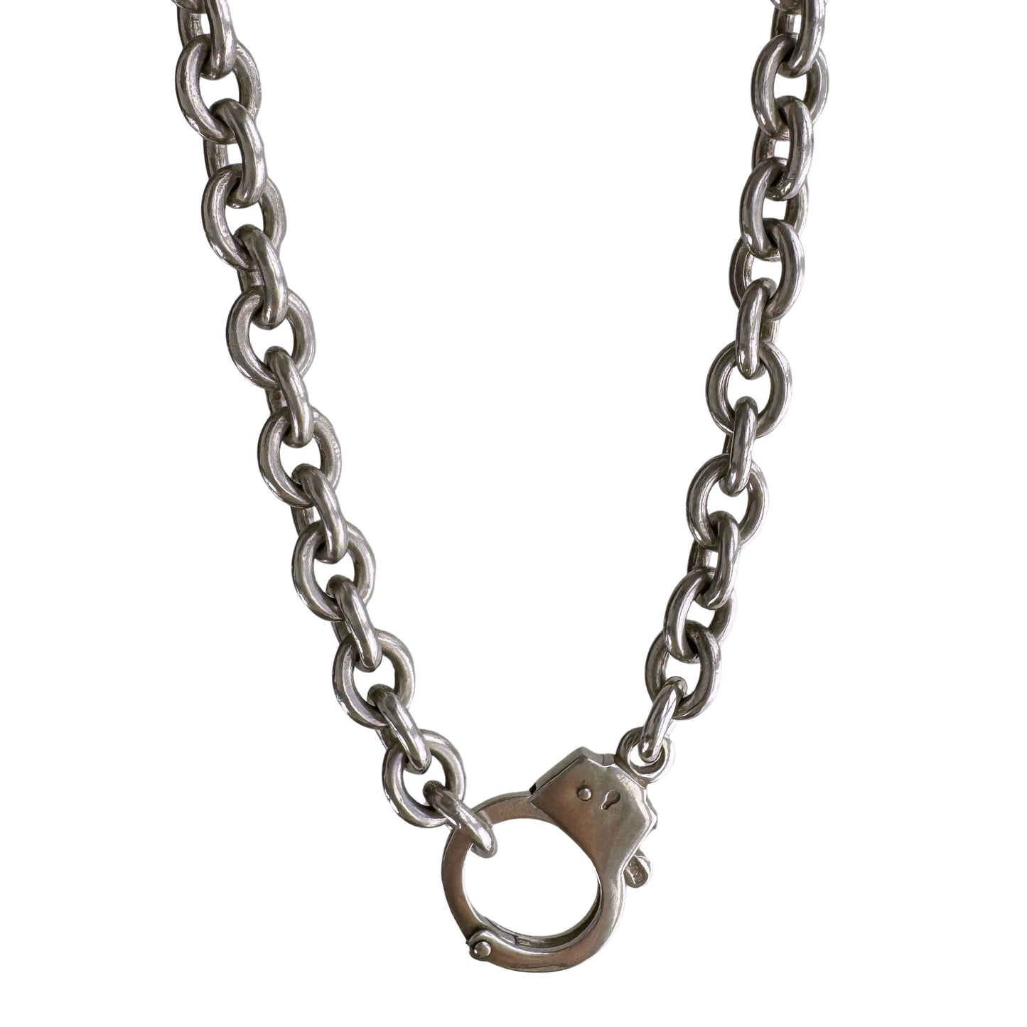 reimagined V I N T A G E // handcuff clasp / re-worked sterling silver cable chain / 19", 39.1g