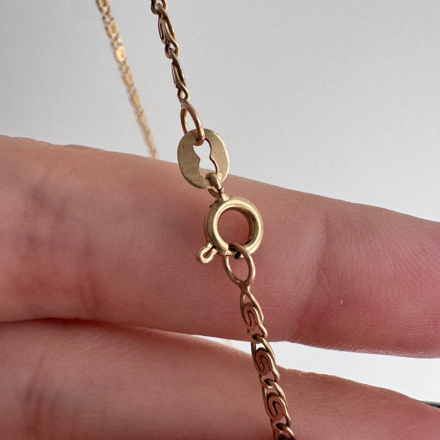 V I N T A G E // dynamic spirals / 10k yellow gold fancy link pendant chain necklace / 22", 4.3g