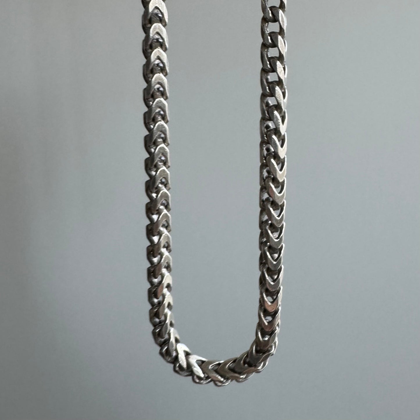 V I N T A G E // box wheat / sterling silver square wheat chain / 20.25", 32g