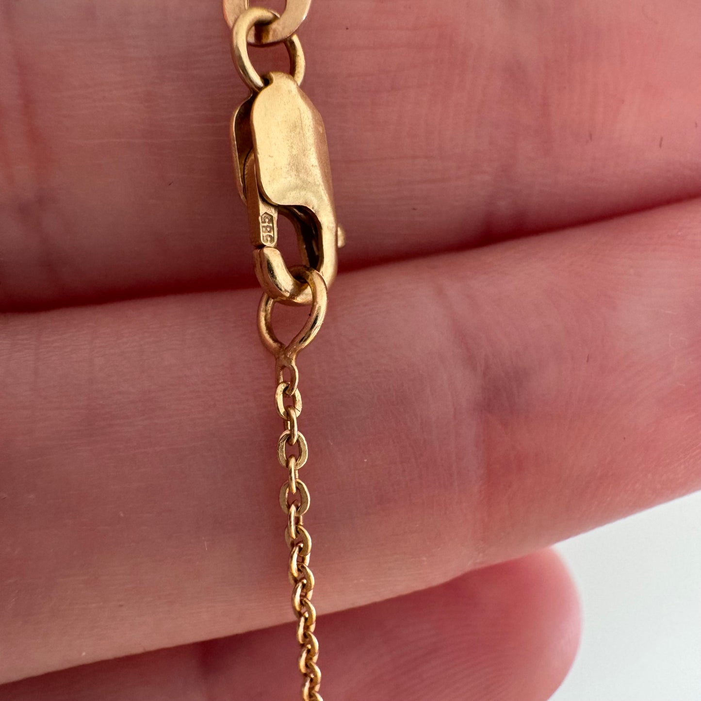 V I N T A G E // dainty cable / 14k yellow gold dainty 0.8mm cable chain necklace / 16.25", 1.4g