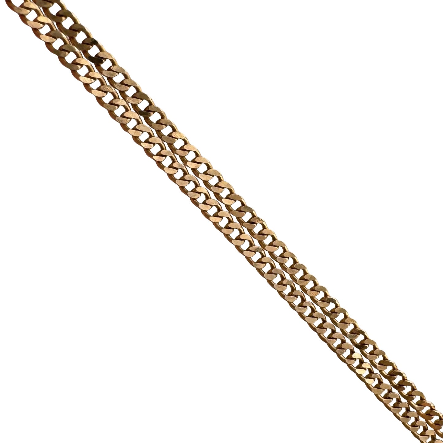 V I N T A G E // perfect curb / 14k yellow gold flat curb chain / 20", 3.3g