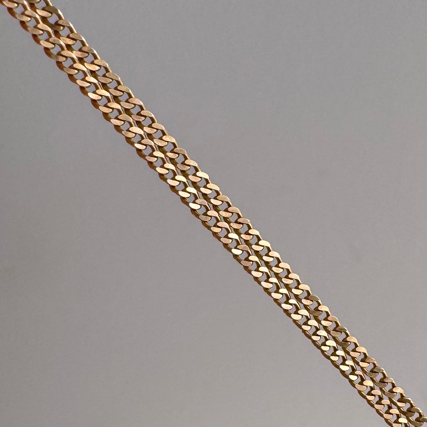 V I N T A G E // perfect curb / 14k yellow gold flat curb chain / 20", 3.3g