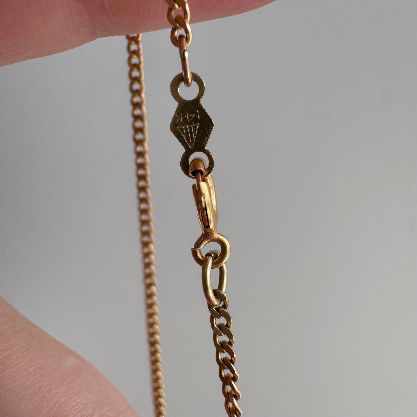 V I N T A G E // perfect curb / 14k yellow gold flat curb chain / 20", 3.3g