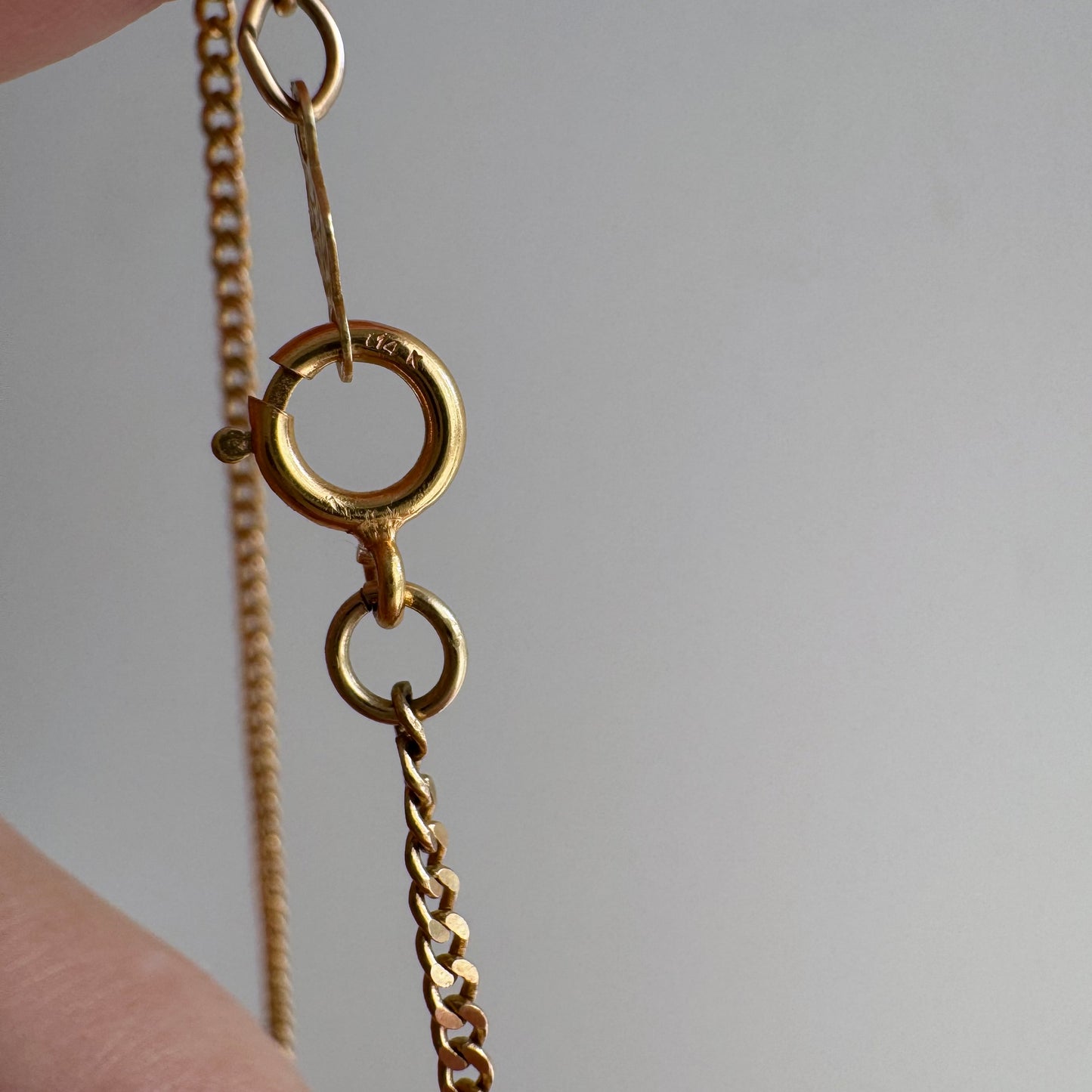 V I N T A G E // perfect curb / 14k yellow gold flat curb chain / 20", 3.3g