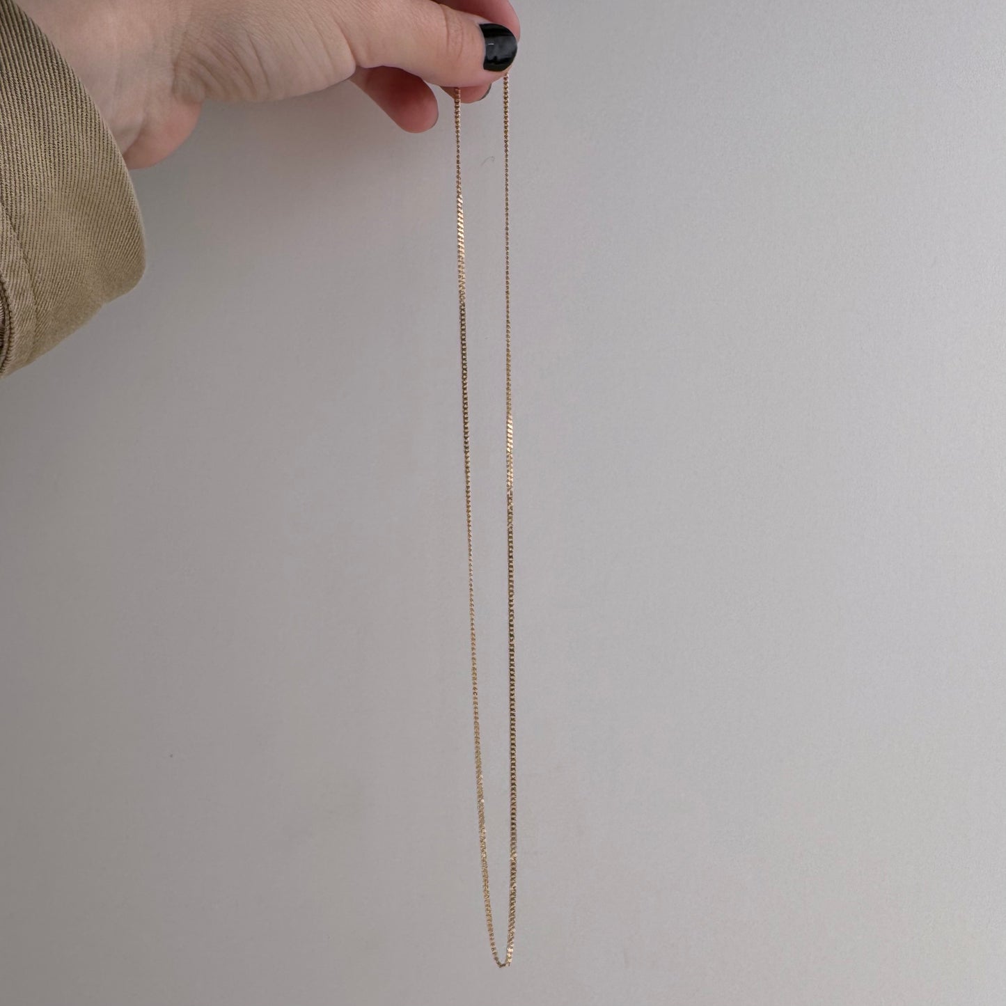 V I N T A G E // perfect curb / 14k yellow gold flat curb chain / 20", 3.3g