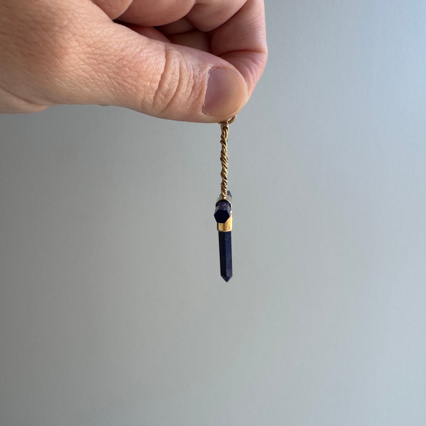 V I N T A G E // life / 14k and lapis lazuli artisan ankh / a pendant