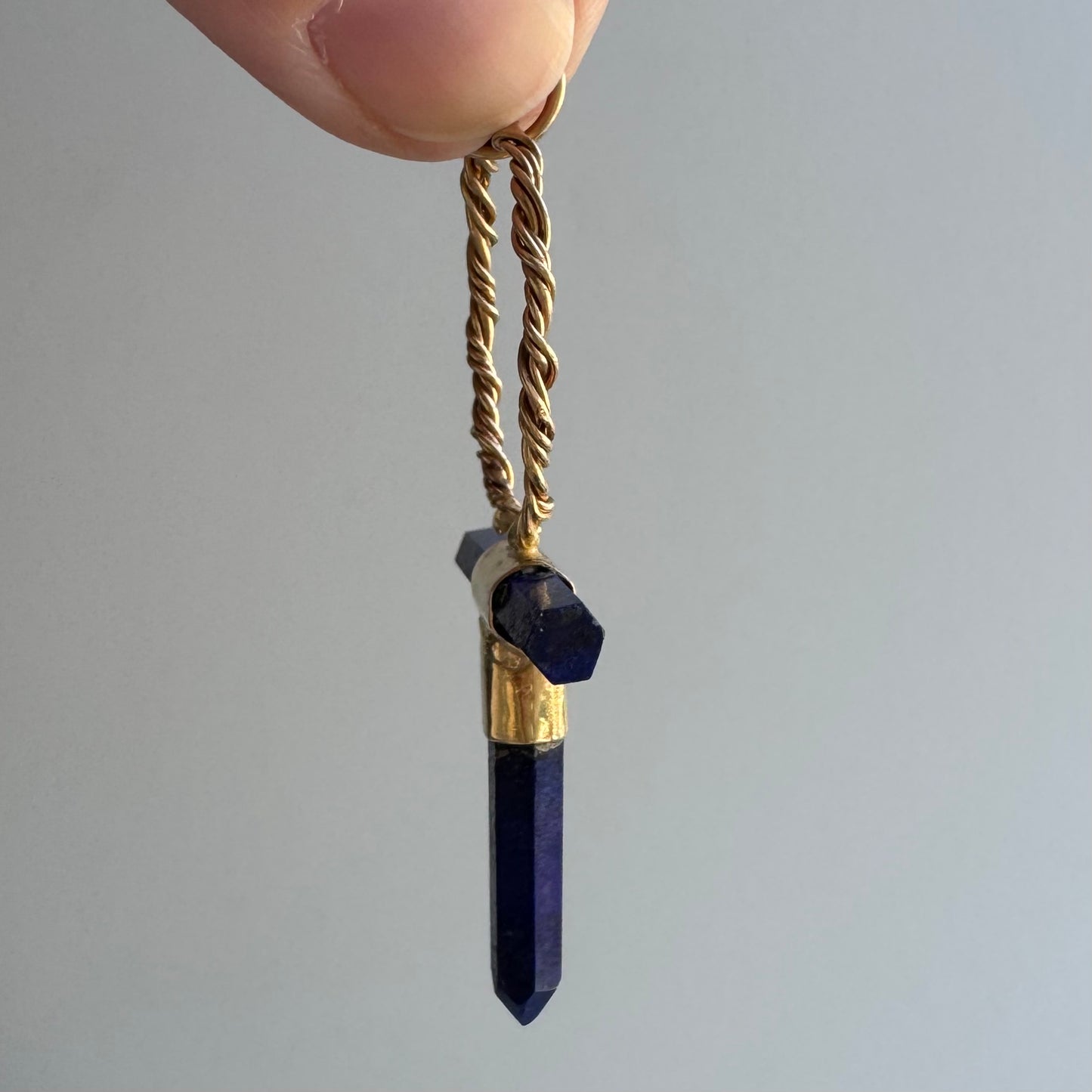 V I N T A G E // life / 14k and lapis lazuli artisan ankh / a pendant