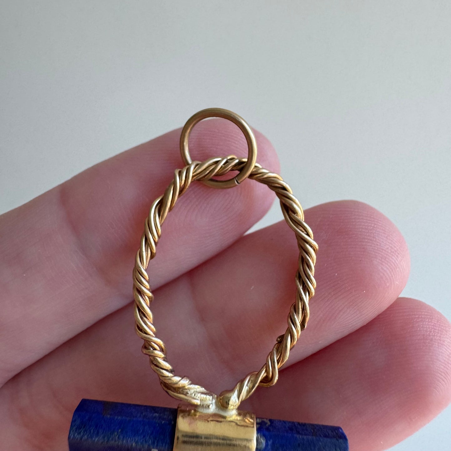 V I N T A G E // life / 14k and lapis lazuli artisan ankh / a pendant