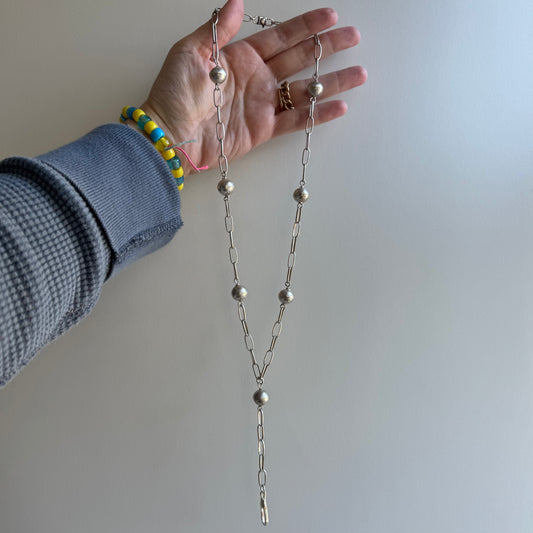 LIKE A LIVE // short term discounted price / reworked sterling silver bench bead station rosary style necklace