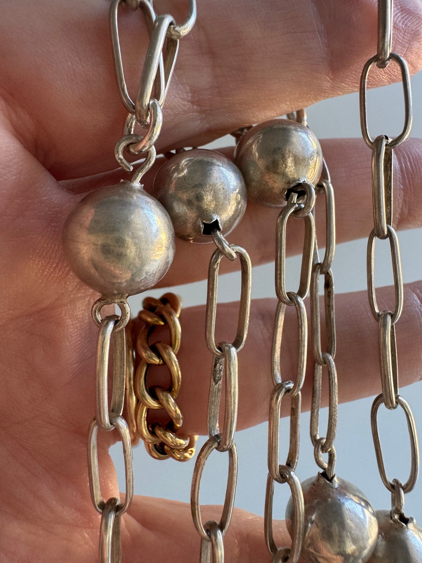 LIKE A LIVE // short term discounted price / reworked sterling silver bench bead station rosary style necklace