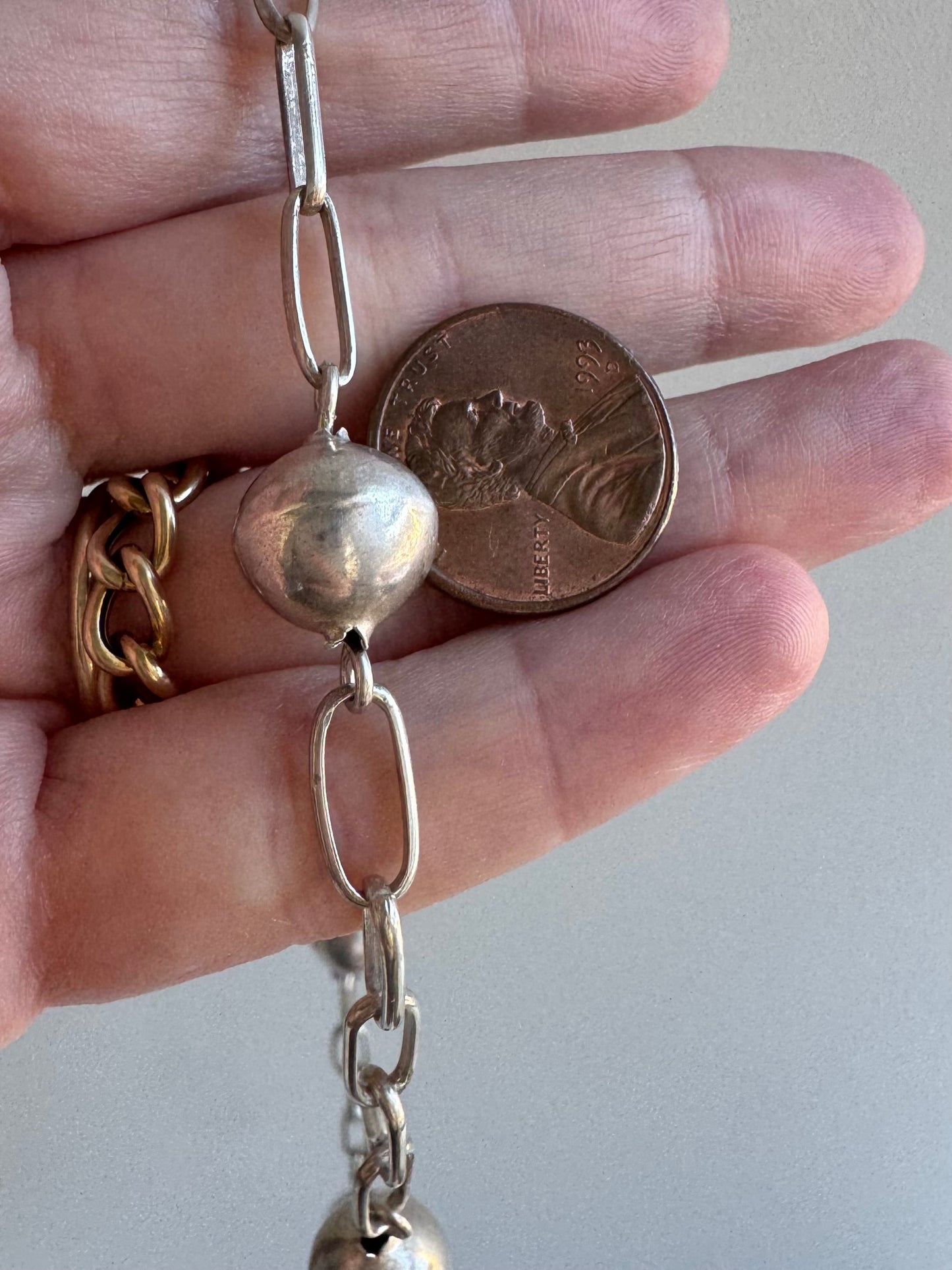 LIKE A LIVE // short term discounted price / reworked sterling silver bench bead station rosary style necklace