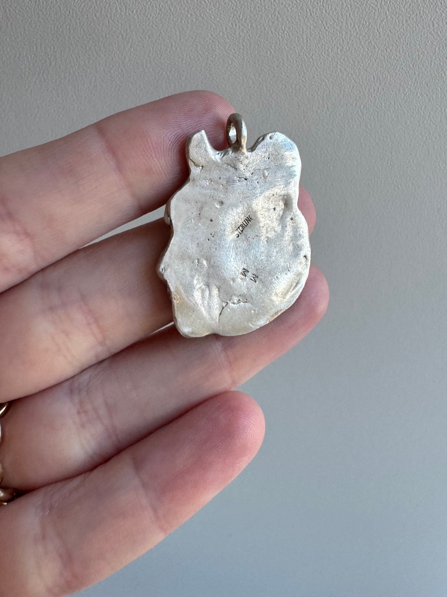 LIKE A LIVE // short term discounted price / sterling silver big cat artisan pendant