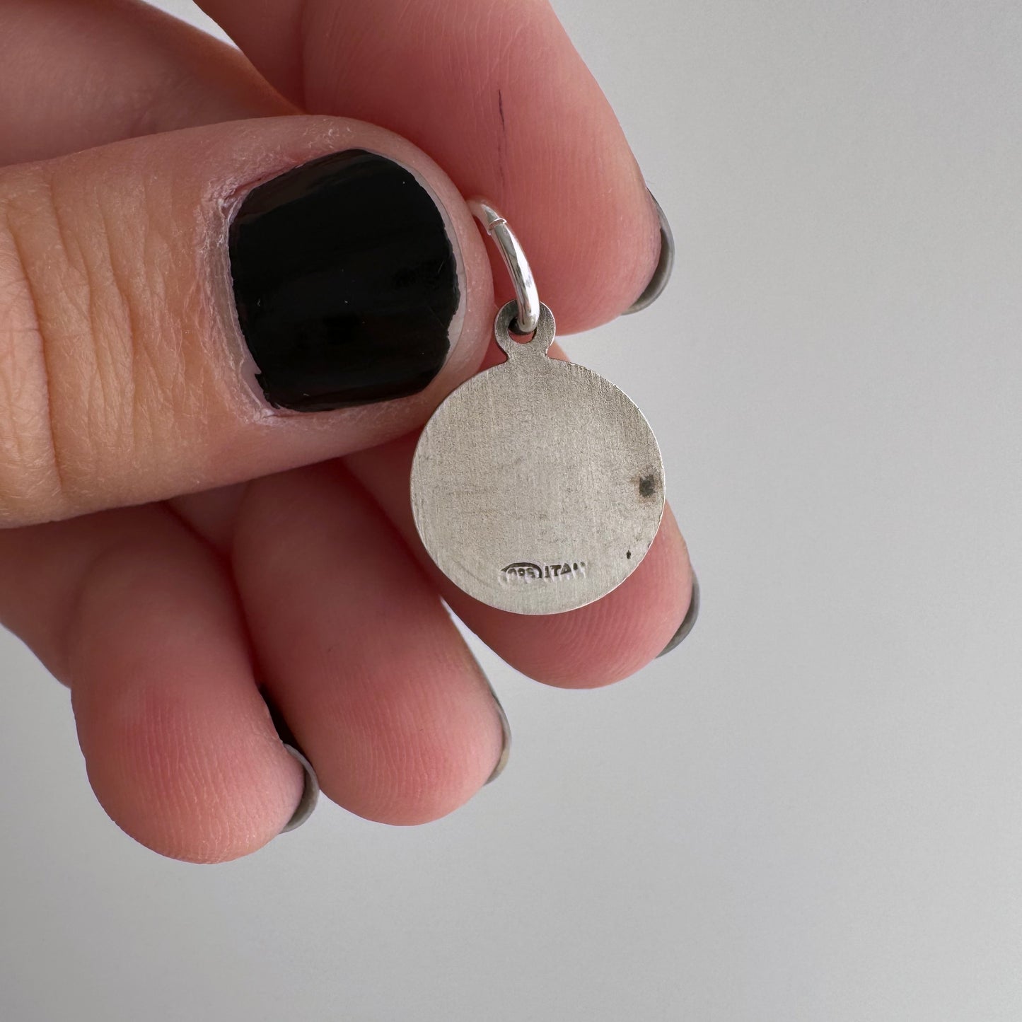 V I N T A G E // timeless moon / sterling silver crescent moon face and stars / a dainty pendant