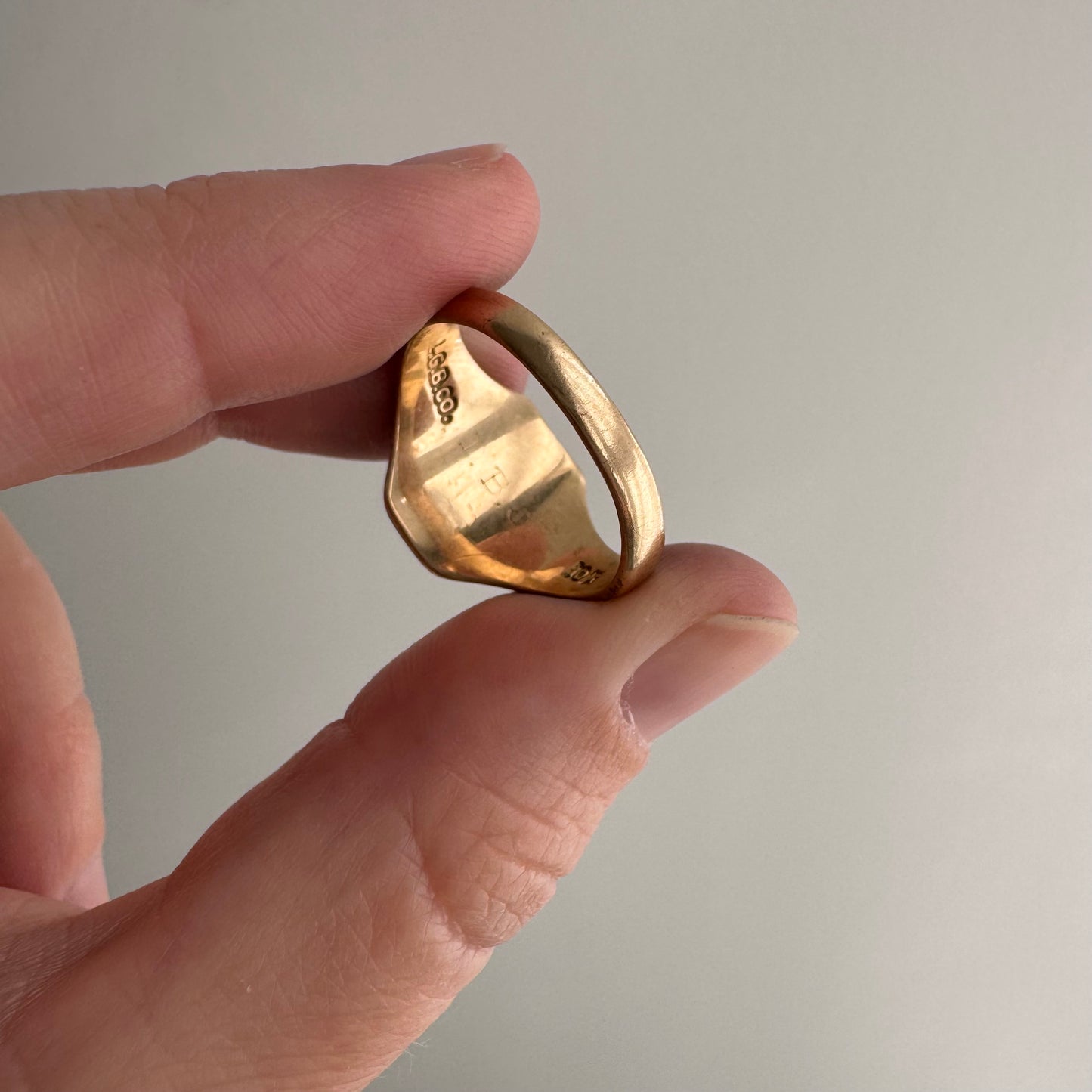 reimagined V I N T A G E // the best witch / 10k tricolor gold and diamond witch shield signet ring / size 8.25