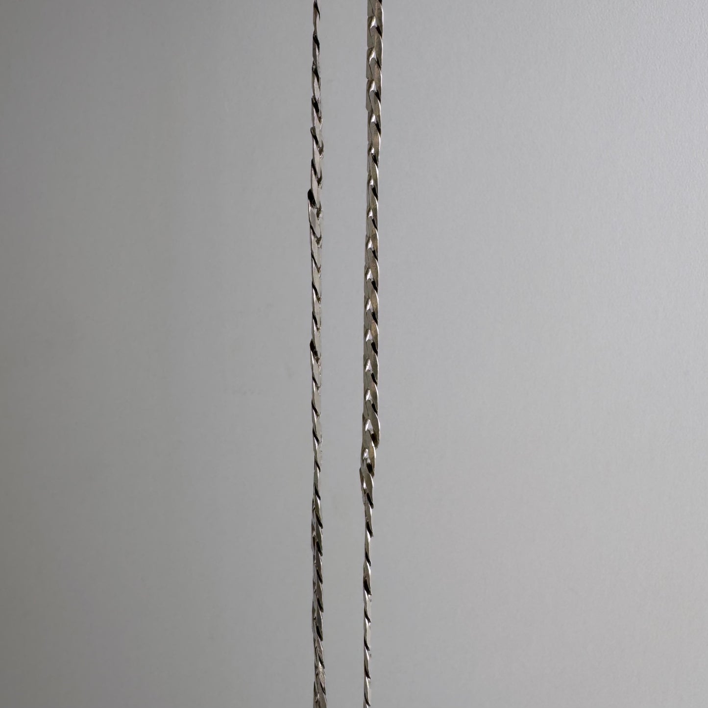 reimagined V I N T A G E // handcuff clasp / re-worked sterling silver flat curb chain / almost 20.5", 19.7g