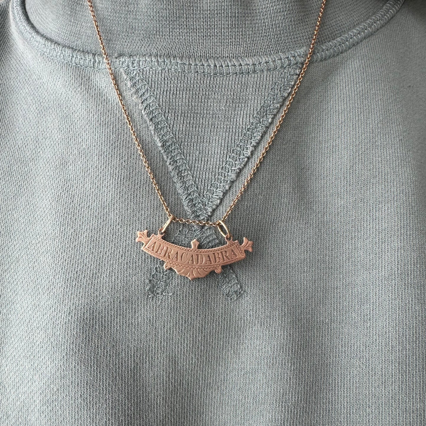 N E W // abracadabra / 10k rosy gold abracadabra / a pendant